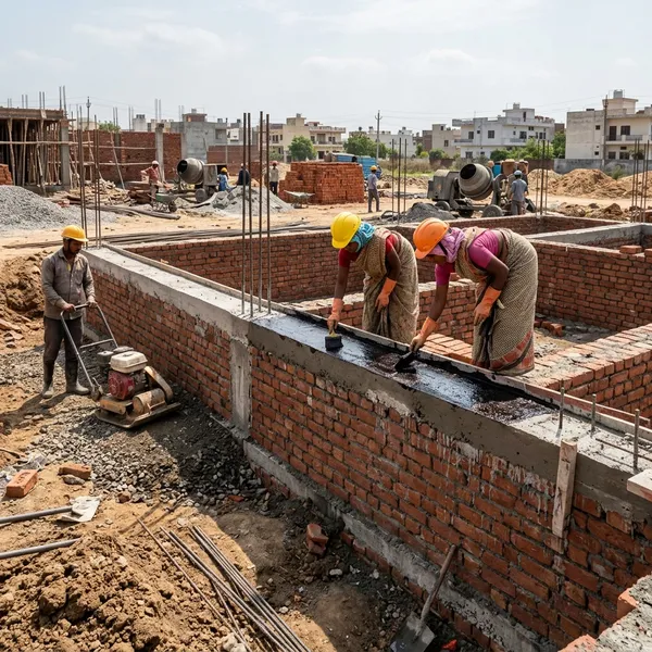 Plinth Level — Building Strength from the Ground Up | OMJI Construction Jaipur