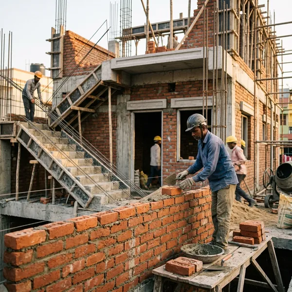 Masonry Work — Solid Walls Built with Precision | OMJI Construction Jaipur